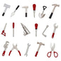 17PCS1:12 Miniature Doll House Tools Metal Home Repair Multi-Tool Model Set