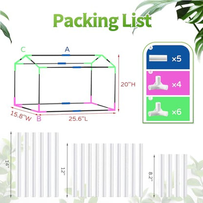 Desktop Mini Indoor Greenhouse with Adjustable Grow Light & Timer - style: 25.6" L x 15.8" W x 20" H