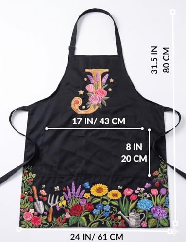 InnoBeta Personalized Gardening Gifts for Women, Gardener, Plant Lovers, Adjustable Apron with Pockets - color: J