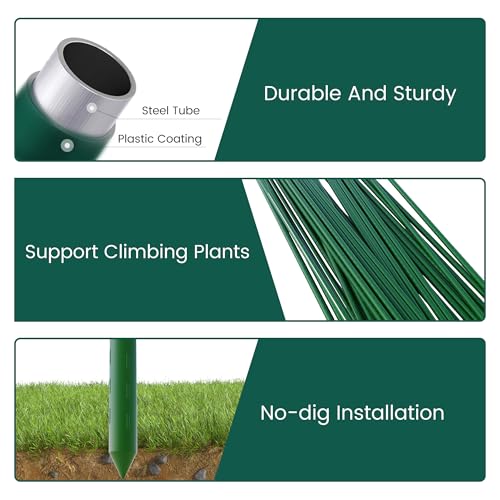 PROWORX 48 Inch 4 Ft Plant Support Garden Stakes for Outdoor Plants, 50 PCS - size: 4 Ft 50 Pack