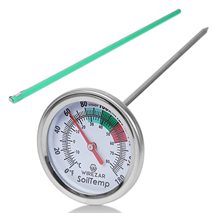 Compost Soil Thermometer, 16 Inch Stainless Steel Stem - size: 16''