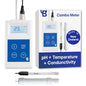 Bluelab Combo Meter for pH, Temperature & Conductivity in Water - Easy Calibration, Digital EC/TDS/PPM Tester for Hydroponics & Indoor Plants (METCOM) - style: pH/EC/Temp Meter in Hydroponic Solutions