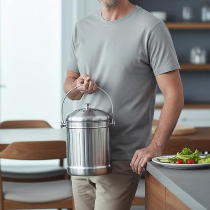 1.3 Gal Kitchen Countertop Compost Bin Countertop Composter