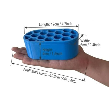 Mini Green Onion Regrower Kit, Hydroponic Scallion Planter Box with Hexagonal Honeycomb Lid, Soil-Free Indoor Herb Water Propagation Tub for Kitchen Countertop，Blue - color: Blue