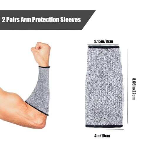 REDANHA Arm Protection Sleeves Level 5 Protection Cut Burn Resistant Sleeve Anti Abrasion Forearm Cover Protector - color: Grey