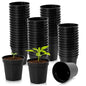 120 Pcs 2 Inch Black Mini Nursery Pots, Seedling Pots with Drainage Holes - color: Black
