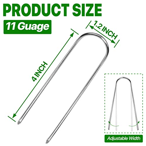 4 Inch U Shape Garden Stakes Irrigation Tubing Stakes 180 Pack - size: U 4inch180pcs