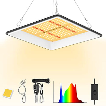 KOSCHEAL KT600 65W LED Grow Light, 2.9 µmol/J Full Spectrum