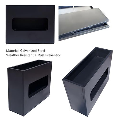Metal Outdoor Planter Box 36INx12INx28IN - color: Black