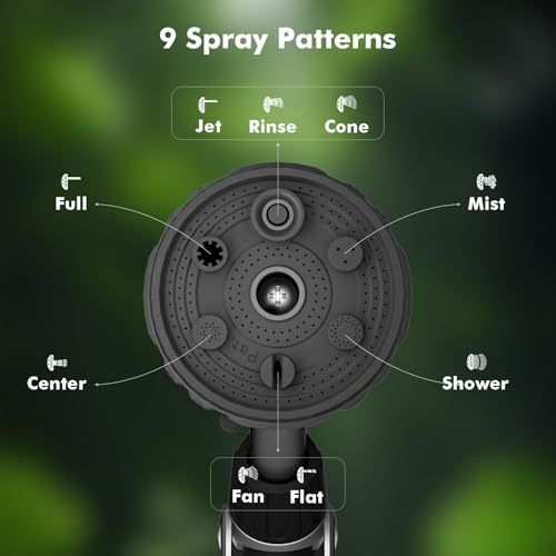 RESTMO 2-in-1 Watering Wand, Heavy Duty Metal Garden Hose Wand for Outdoor