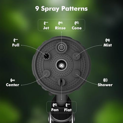 RESTMO 2-in-1 Watering Wand, Heavy Duty Metal Garden Hose Wand for Outdoor