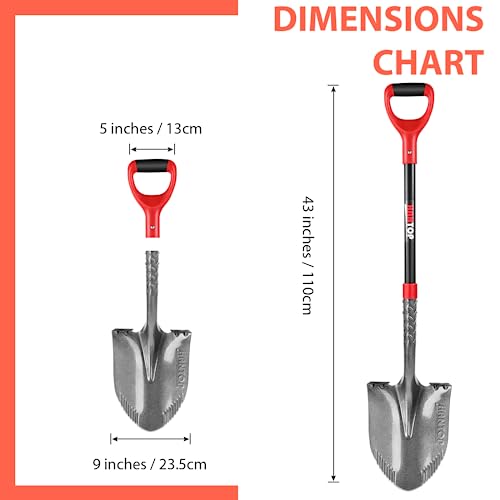 Sharp Sawtooth Blade Round Garden Shovel Spade for Digging - style: Contemporary