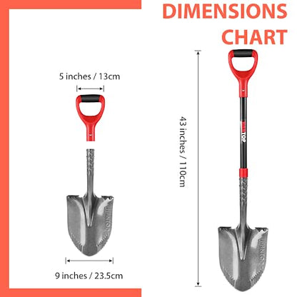 Sharp Sawtooth Blade Round Garden Shovel Spade for Digging - style: Contemporary