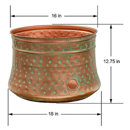 Liberty Garden 1917 Hose Pot, Hammered, Patina