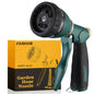 FANHAO 8 Spray Patterns Metal Garden Hose Nozzle with Hands-Free Lock - color: Green