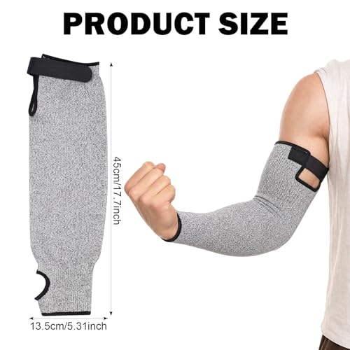 Cut Resistant Arm Sleeves Protective Sleeves for Daily Gardening Farm Work - color: Gray