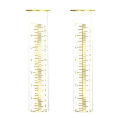 7'' Capacity Rain Gauge Replacement Tube Glass, 2 Pcs - color: Yellow-2 PCS