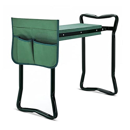 Garden Kneeler Seat Portable Garden Folding Seat EVA Foam Pad with Tool Bag Pouch