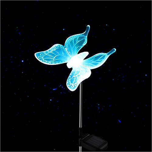 QIDEA Outdoor Solar Butterfly Garden Stake Light for Garden Yard Decor - size: Butterfly 1 pack