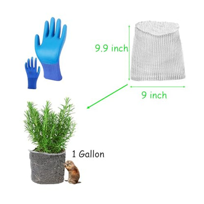 20 Packs Gopher Baskets 1 Gallon Stainless Steel Mesh Protects from Gophers - size: 1 Gallon×20 PCS