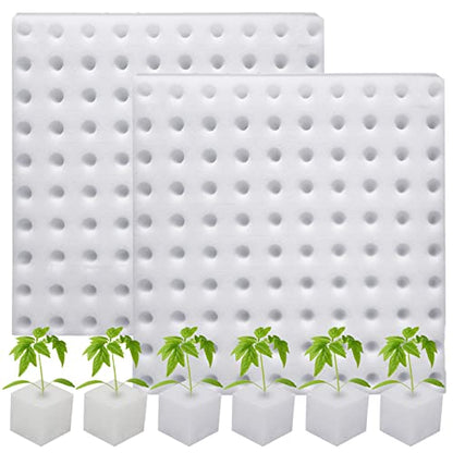 200 Pack Hydroponic Sponge Planting Tool Square Seedling Sponges Greenhouse Hydroponic Sponge Hydroponic Vegetable Planting Sponge for Small Bud Growth