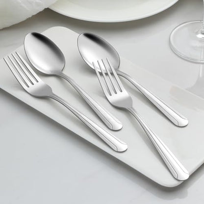 BEWOS 36-Piece Dinner Fork Set, 8.2-Inch Stainless Steel Silverware, Mirror Polished, Dishwasher Safe, For Home, Kitchen or Restaurant - size: 36 Pcs 8.2'' Dinner Fork