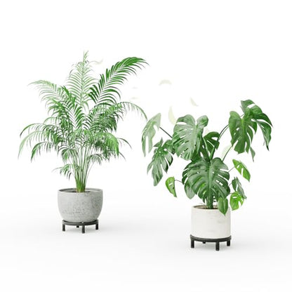 Zhongma 2 Pack 8.7" Low Plant Stand, Fully Assembled Heavy Duty Pot Riser - size: 2 Pack 8.7" Metal Plant Stand