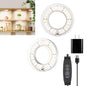 Ceiling LED Plant Growth Lights for Indoor Plants, Warm+White Full Spectrum 3.54" Grow Lamps for Plant Growth with 6/12/16H Timer, 3 Spectral Modes, 10 Dimmable Levels, Halo Angel Ring White (2 Head) - size: 3.54in 2 Head