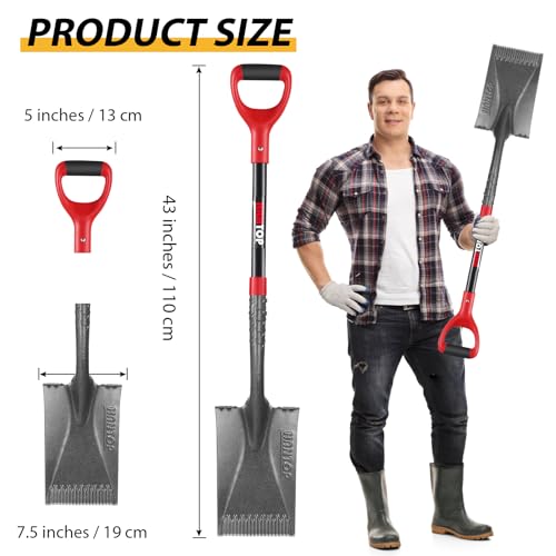 Sharp Blade Garden Spade Shovel Flat Spades for Gardening and Edging - style: Contemporary