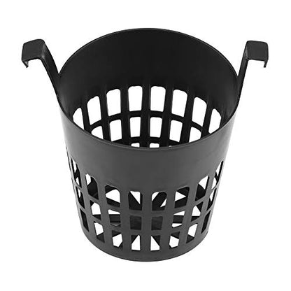 Ymiko 10 Pack Garden Slotted Mesh Cups Net Pot, Plastic Planting Basket with Hook for Hydroponics, Aeroponics, Orchids (Black)