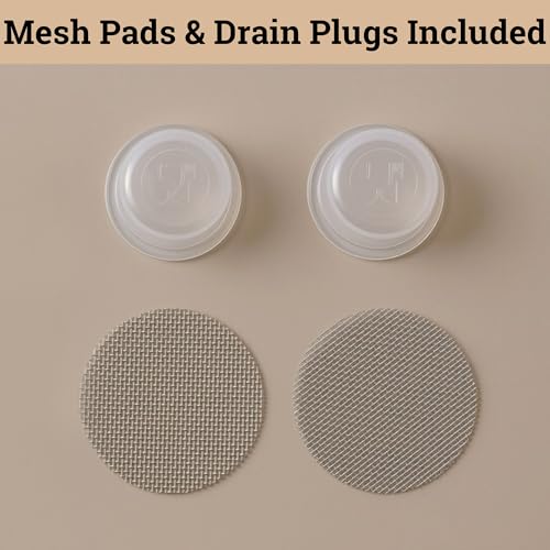 Ceramic Pots for Plants Set of 2, 6-Inch & 4-Inch Wide w/ Drainage & Saucer
