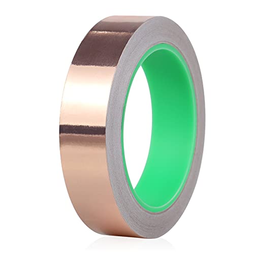 BOMEI PACK Copper Foil Tape 1 Pack 1.97mil x 1inch x 66ft with Conductive Adhesive for Guitar and Crafts, Soldering, Stained Glass, Electrical Repairs, Grounding - size: 1 Inch X 66 Ft