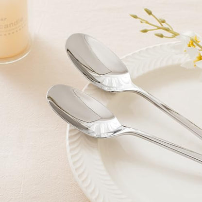 KINGSTONE 16 Piece Dinner Spoons Set, Stainless Steel Spoons - size: 16-Piece, style: Dinner Spoons