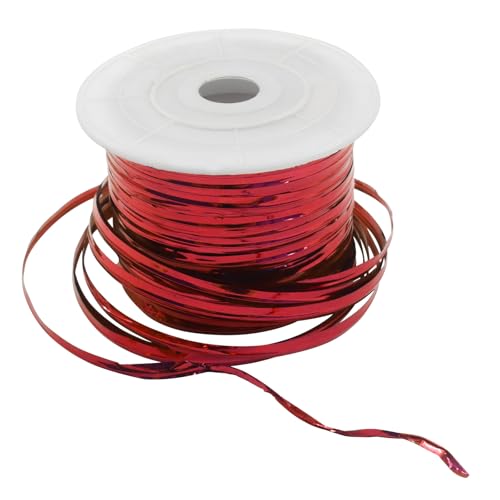 Metallic Twist Ties Roll, Red, 100 Yards, 4mm - color: Red