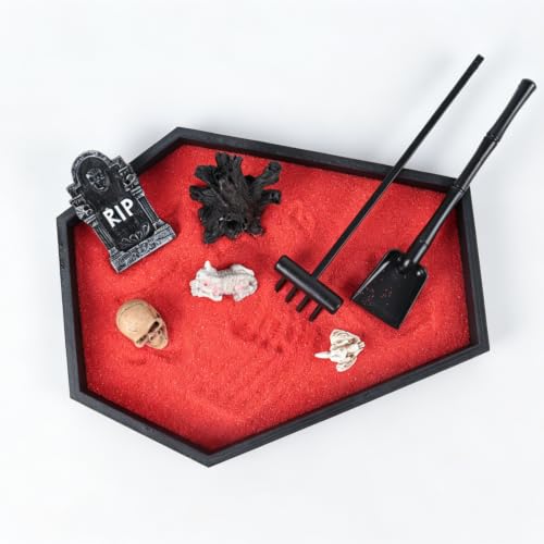 Zen Garden for Desk Gothic Gifts Office Desk Decor Mini Zen Garden Kit (Gothic Set B)