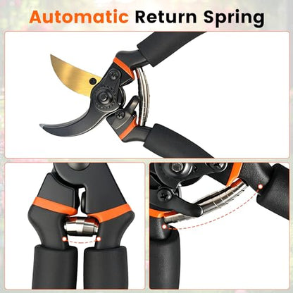 8.5 Inch Pruning Shears, Bypass Pruners