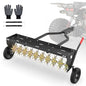Seeutek 40Inch Tow Behind Spike Aerator - Heavy Duty Rolling Lawn Aerators