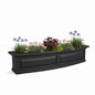 Mayne Nantucket 48in Self-Watering Rectangular Window Box Planter, Black - color: Black, size: 48in