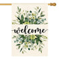 AVOIN colorlife Spring Summer Floral Welcome House Flag Outside 28x40 Inch - size: House Size-28 x 40"