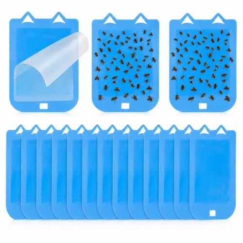 15 Pack Refill Cartridges Compatible with Raid Essentials Flying Insect Light Trap, Sticky Glue Board Refills, Fly Trap Replacement Cards for Gnats Fruit Flies Moths and Indoor Flying Insects