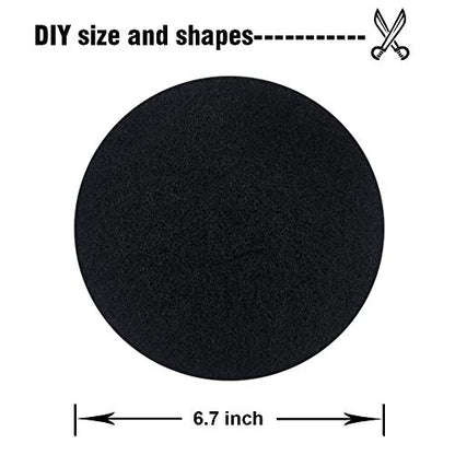 6.7" Charcoal Filters for Kitchen Compost Bins, 0.4" Thickness, 6 Pack