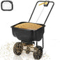 Outvita Fertilizer Spreader, 70 LBS, All Season Broadcast Spreader, Black
