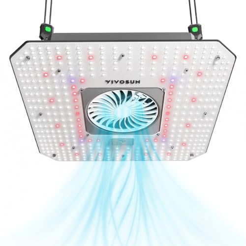 VIVOSUN AeroLight 120W LED Grow Light, Full Spectrum Plant Light with Fan - size: 2x2