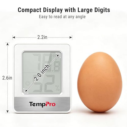 TempPro TempAir Digital Hygrometer Indoor Thermometer - color: White Indoor Thermometer
