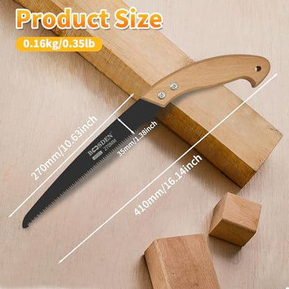 BOOSDEN 11" Pruning Saw, Japanese Hand Saw for Tree Trimming/Wood Cutting