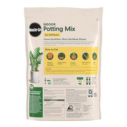 Miracle-Gro Indoor Potting Mix and Miracle-Gro Indoor Plant Food - size: Bundle Pack