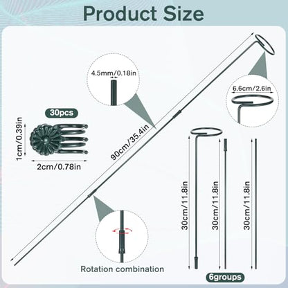 6 Pack Tall Plant Support Stakes for Indoor Outdoor Plants