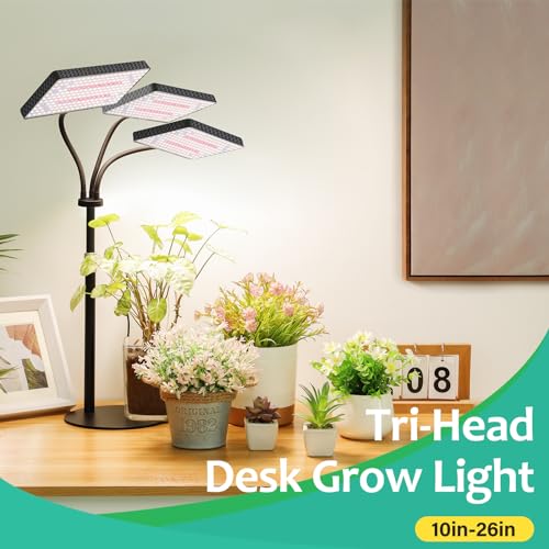 LBW Desk Grow Lights for Indoor Plants, 642 LEDs Full Spectrum Grow Light - size: 3-Head