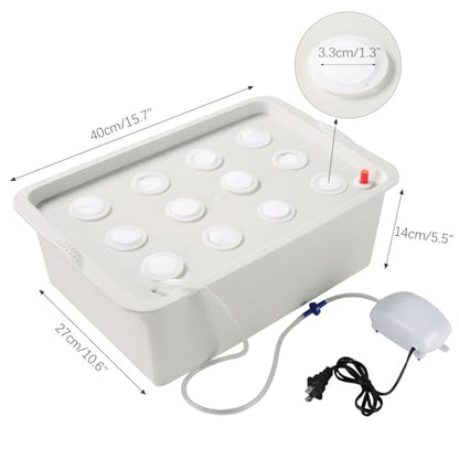 NATGAI Hydroponic System Growing Kit with Air Pump 12 Holes Soilless