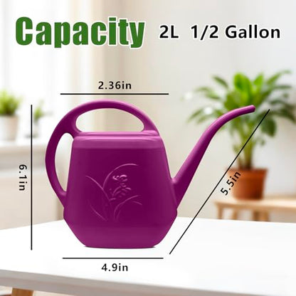 Plant Watering Can Grip- Rose Red - 1/2 Gallon - color: Rose Red